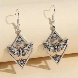 🧿 3 for $33 🧿 Celestial Butterfly / Moth Sun & Moon Earrings